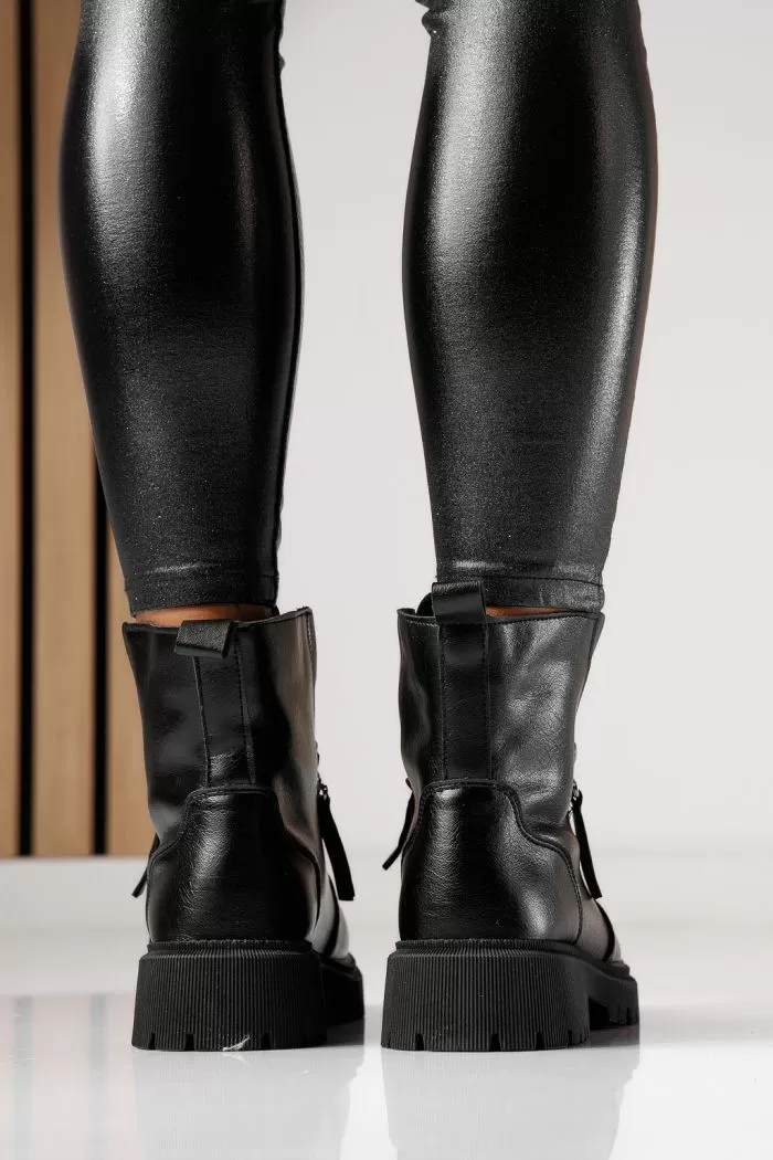 Diamond Női Fekete Bundás Csizma #11903