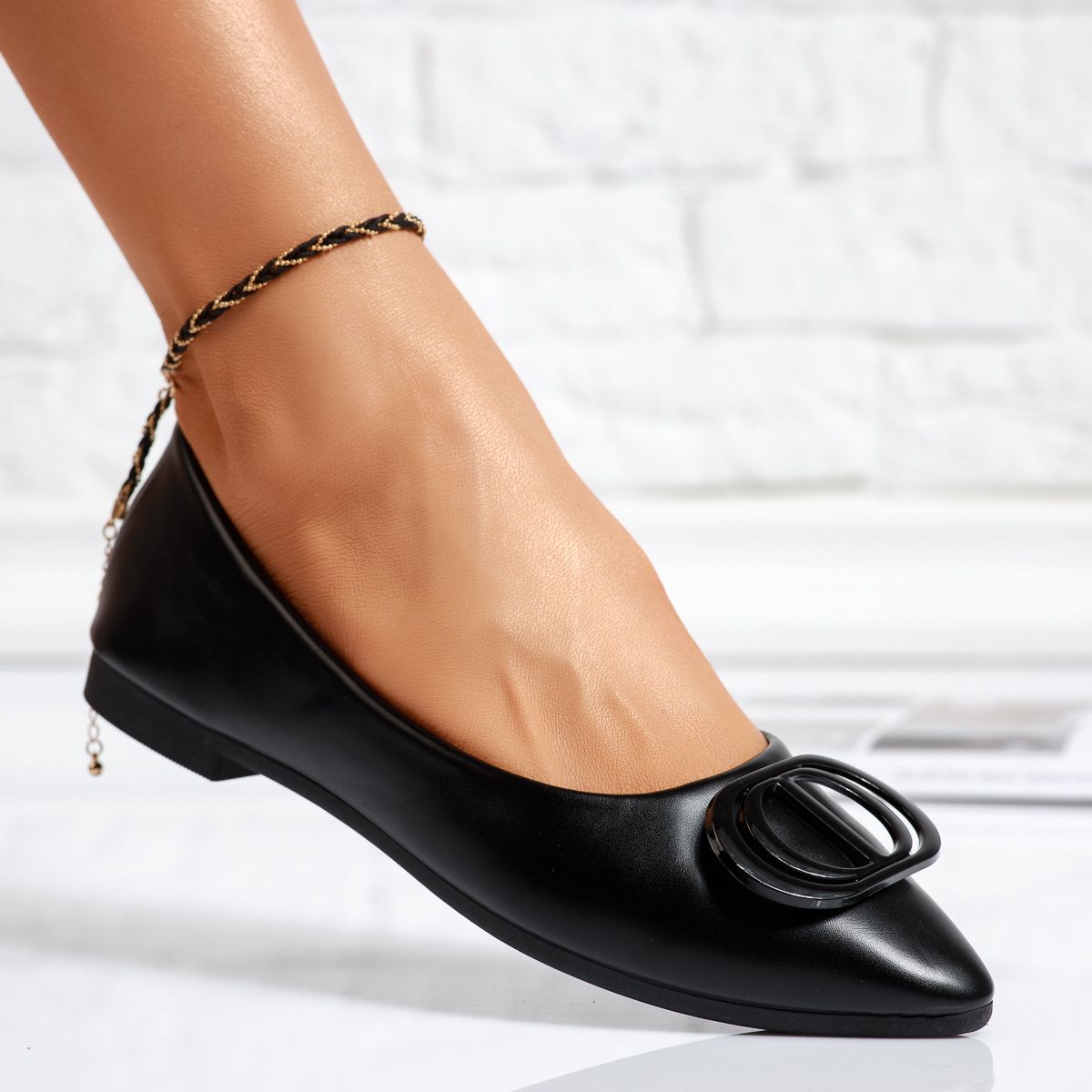 Обувки за балеринки Agnes черен #13995