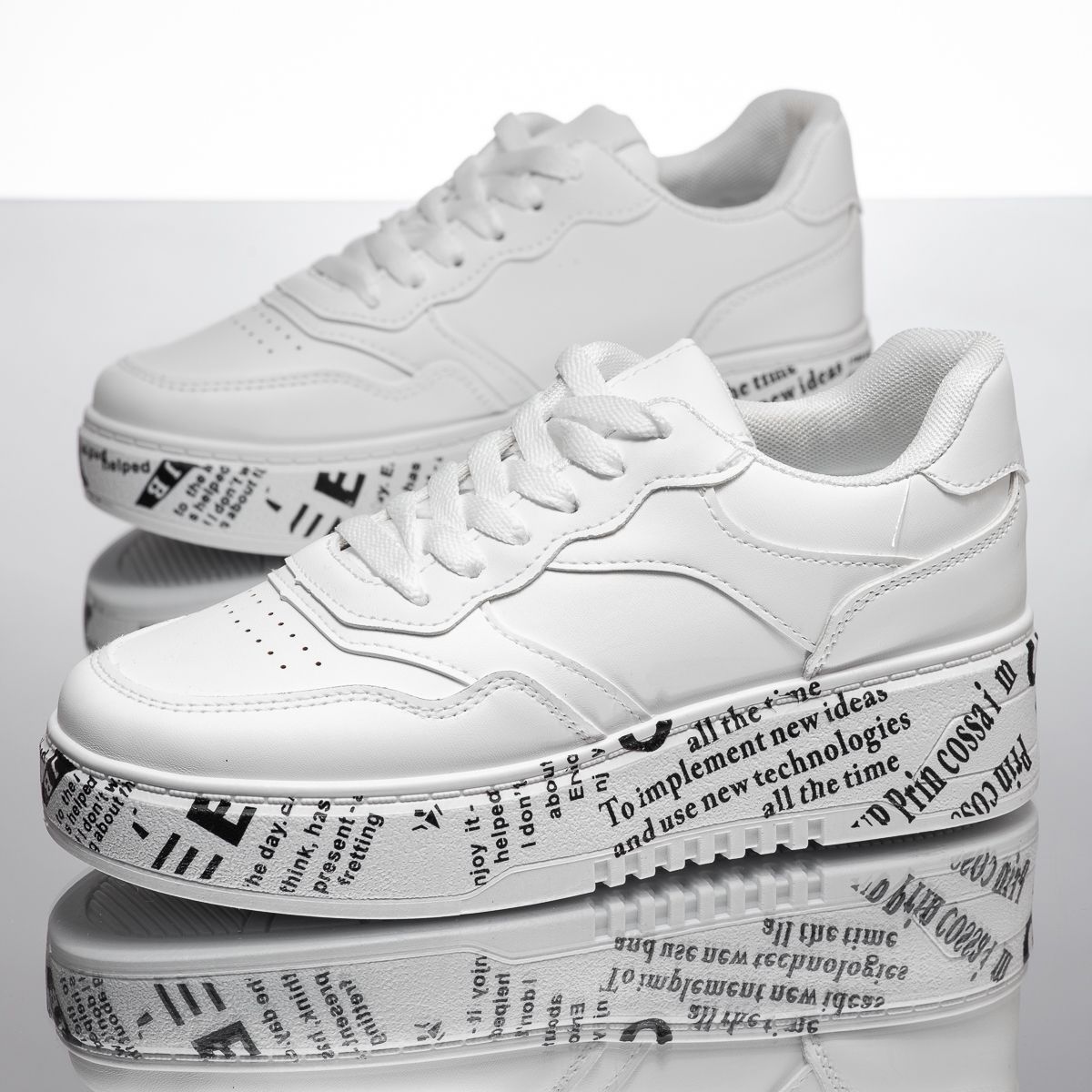 Дамски спортни обувки Frank Бяло #14172