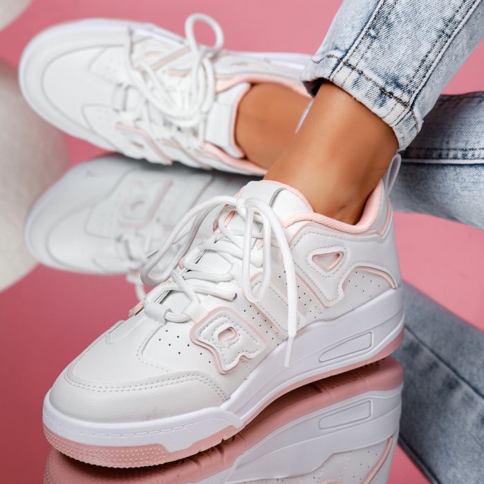 Дамски спортни обувки True3 Бяло/Розово #14145