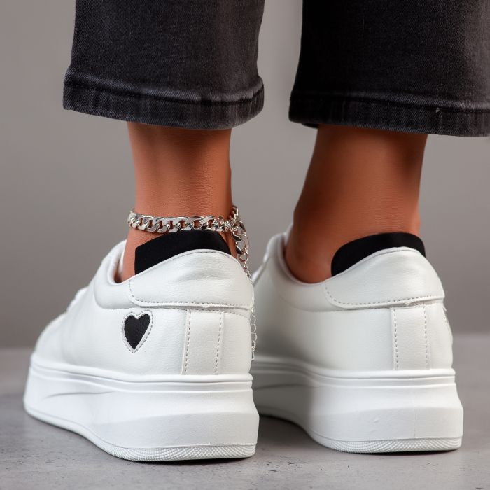 Дамски спортни обувки Afrodita Бяло/черен #12037