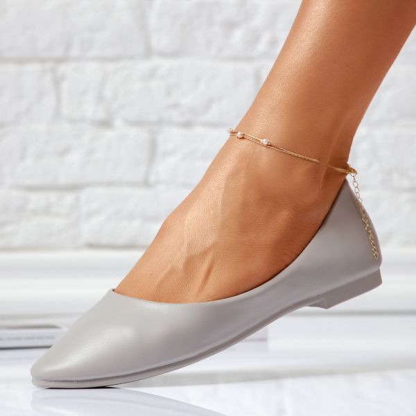 Barbara Női Szürke Balerina Cipő #14053