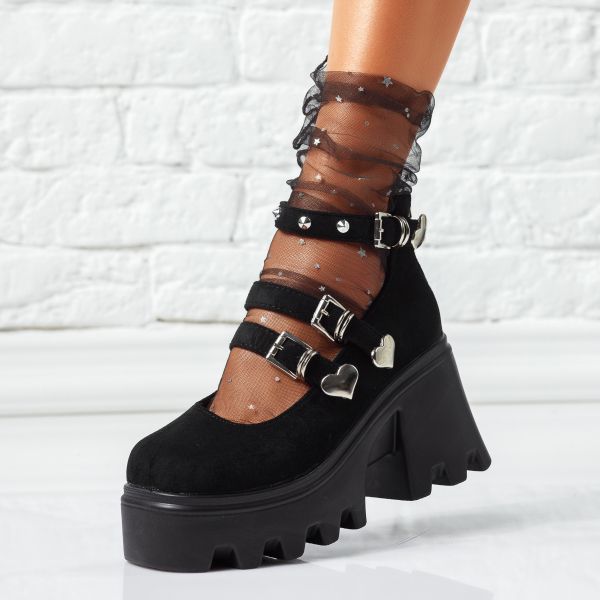 Pamy Női Fekete Cipő Platformmal #14306