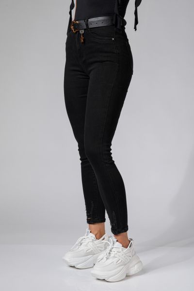 Natalie Fekete Női Skinny Farmer #A595