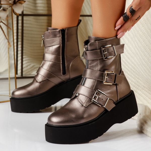 Yama Szürke Női Csizma #17042