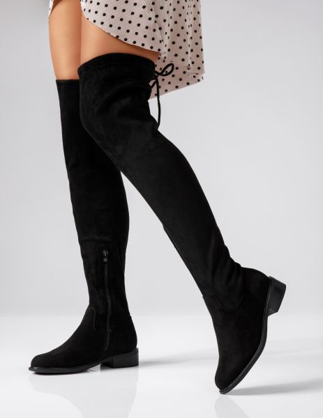 Alexa Fekete Női Hosszú Csizma #17291