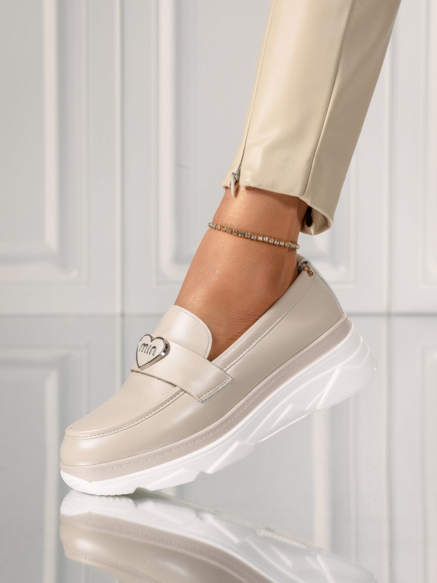 Ophelia Női Alkalmi Cipő Szürke Ökológiai Bőrből #18262