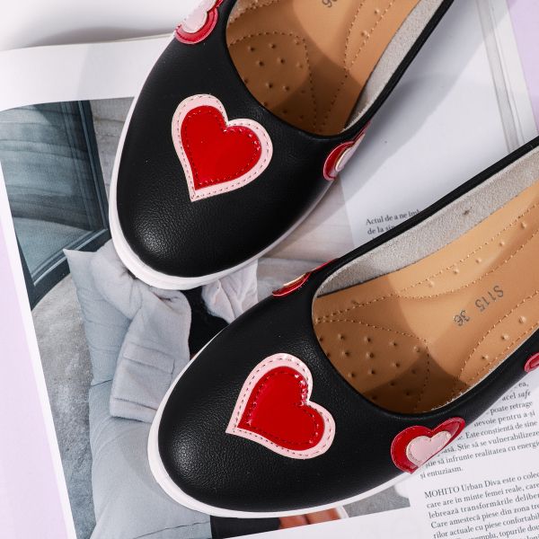 Claire Női Balerina Fekete Ökológiai Bőrből #18693