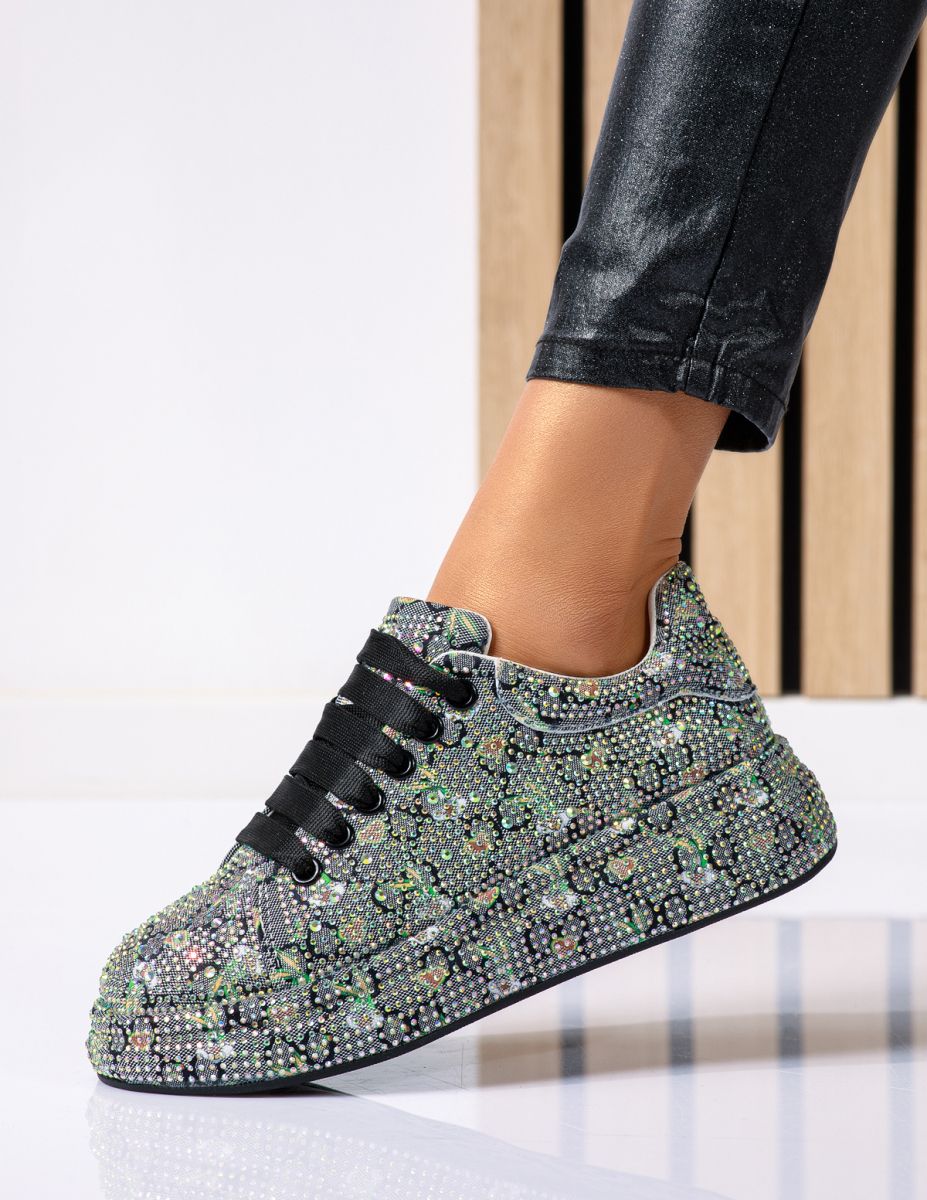 Olivia Női Sportcipő Fekete Textil Anyagból #18664