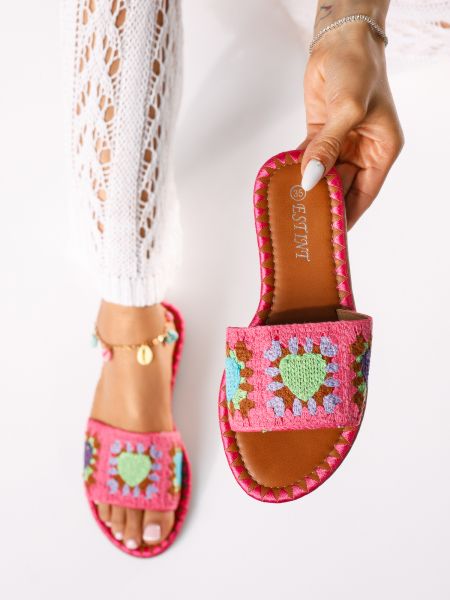 Miley Női Papucs Fukszia Textil Anyagból #18872