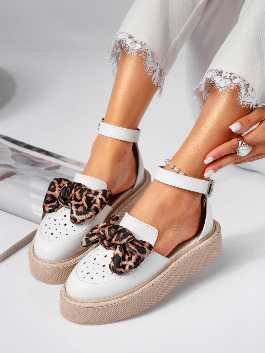 Mia Női Alkalmi Cipő Fehér Ökológiai Bőrből #19349