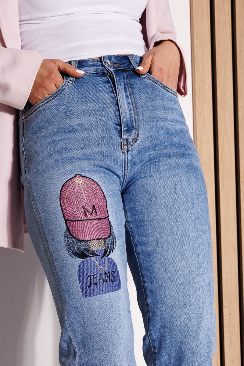 MomFit női farmer Amalia kék #A777