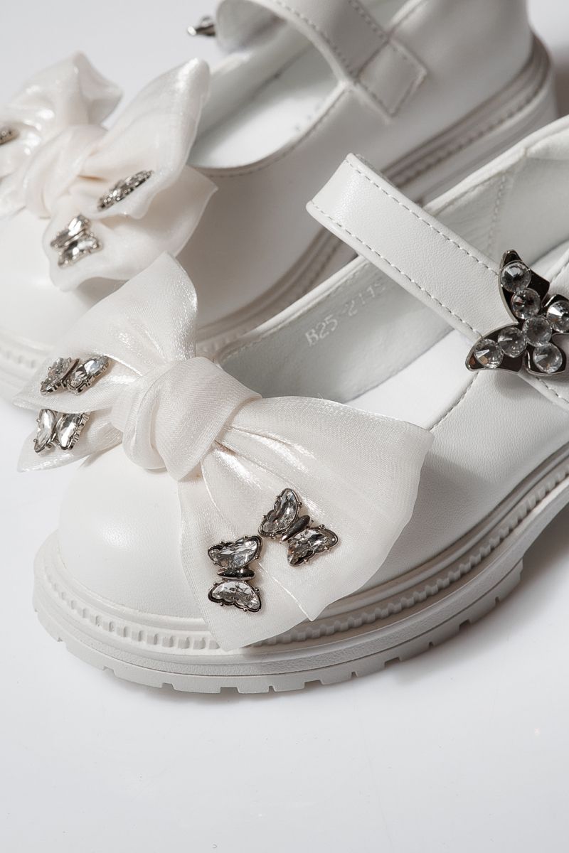 Fehér lány cipők ökobőrből Mabel #21479