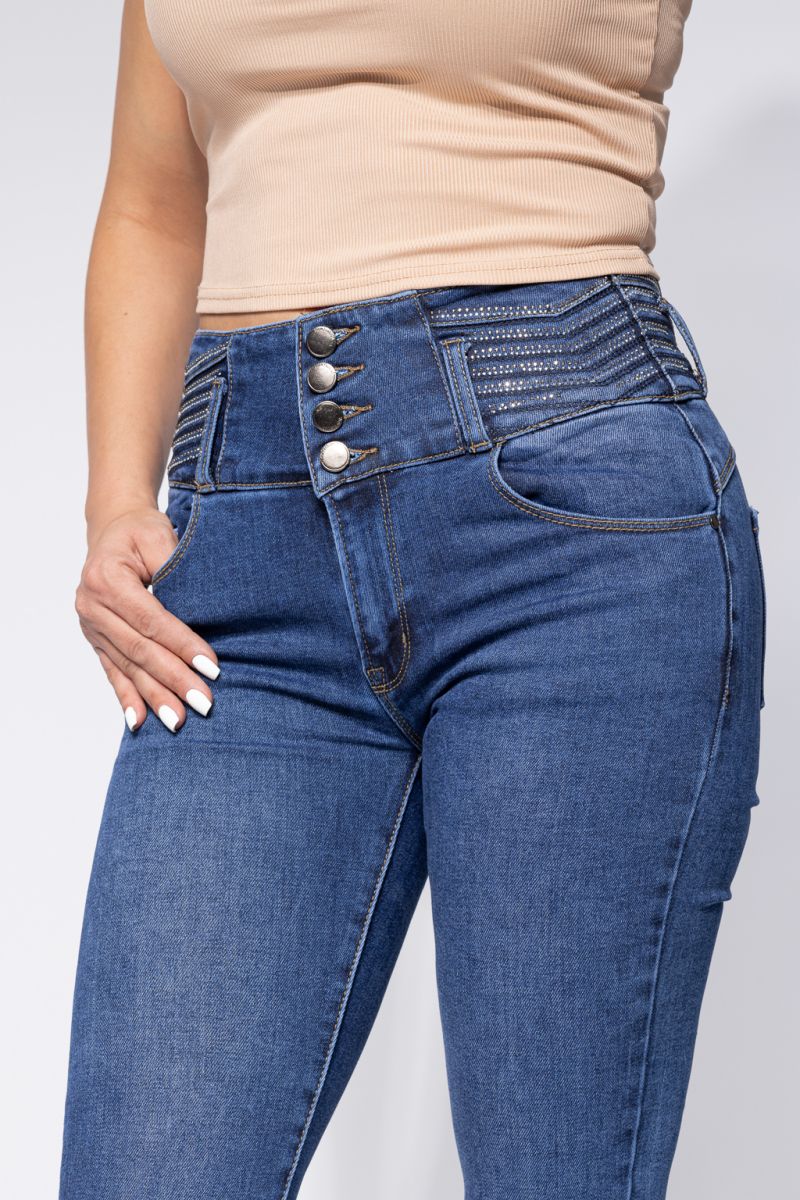 Victoria Kék Női Skinny Farmer PushUppal #A658