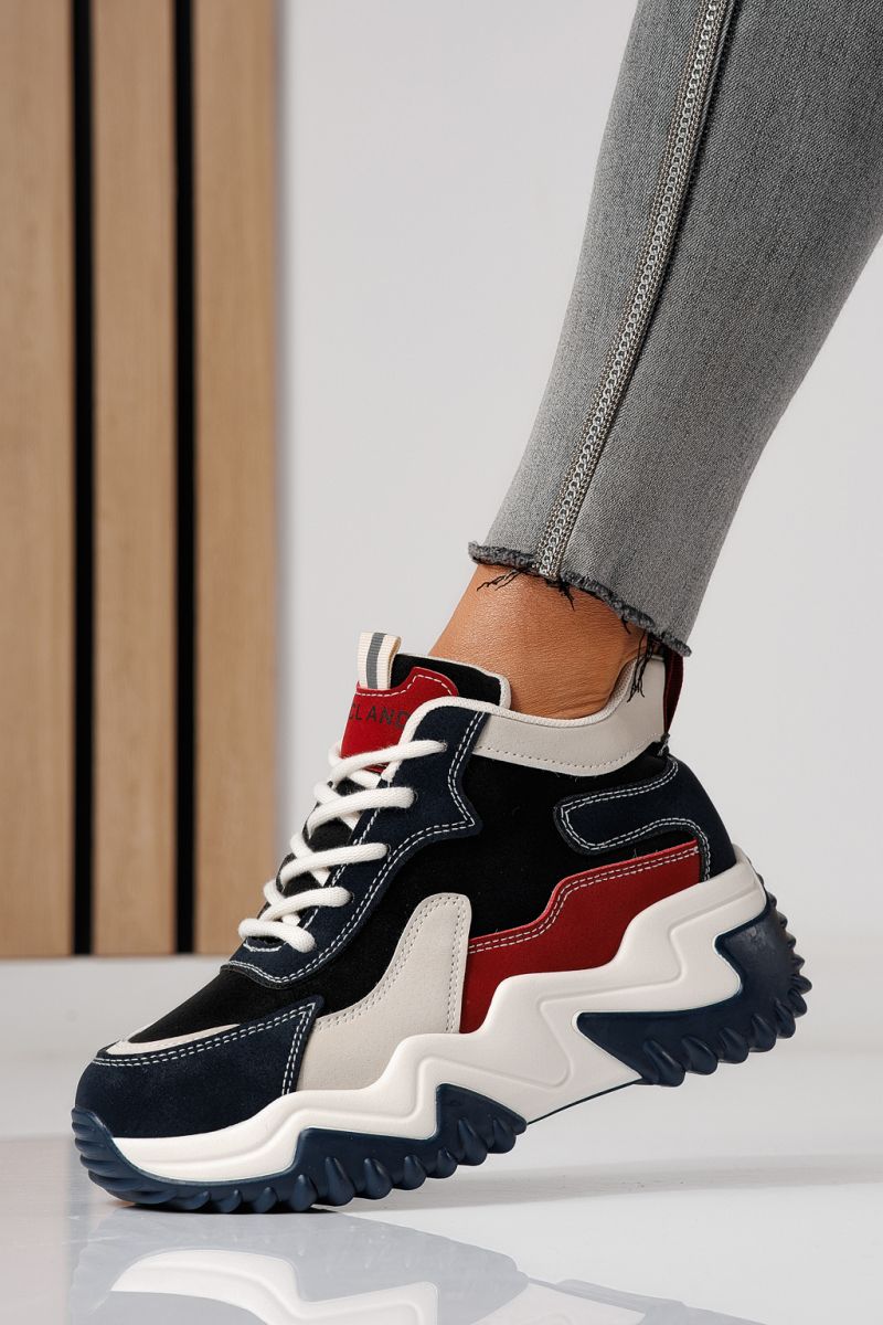 Kék színű női tornacipő ekológikus bőrből Maya #24158