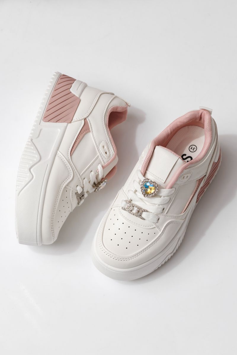 Gyerekcipők rózsaszín öko bőrből készült Ariana #24015