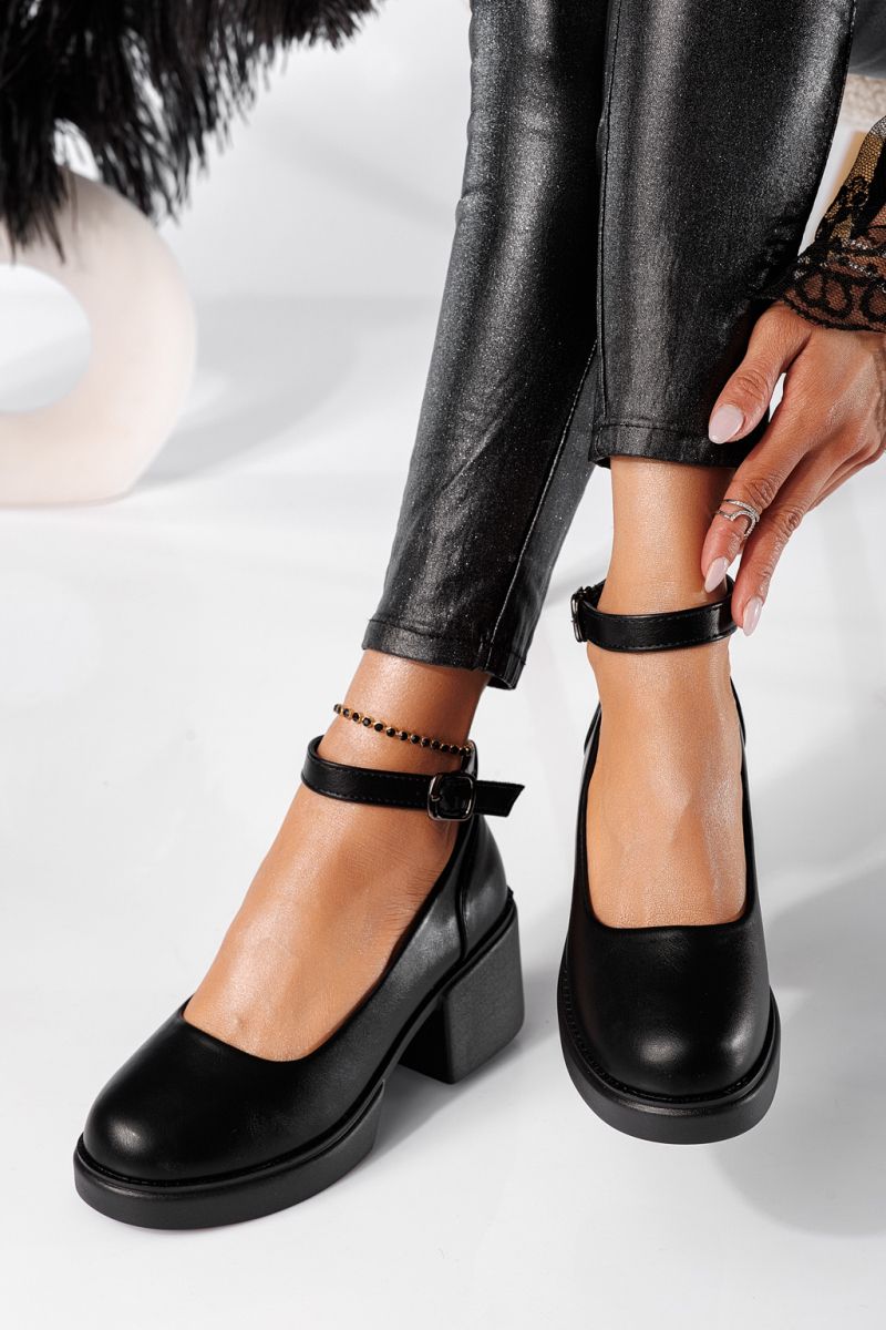 Troya Női Alkalmi Cipő Fekete Ökológiai Lakkbőr #24228