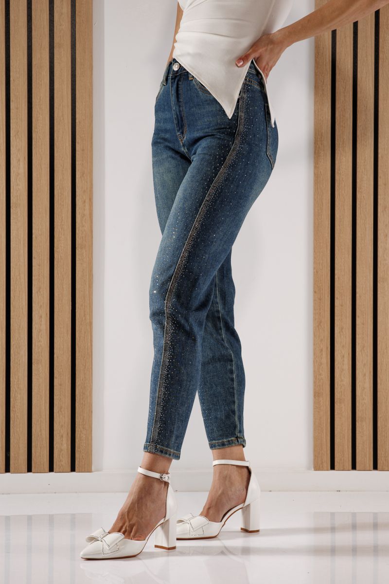 Női Baggy Fit farmernadrág Tina kék #A1364