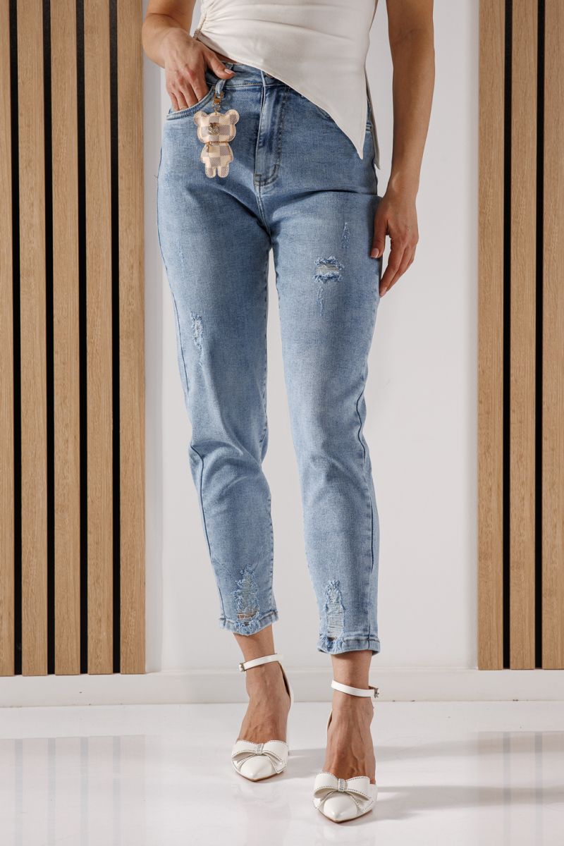 Női Baggy Fit farmernadrág Allana kék #A1366