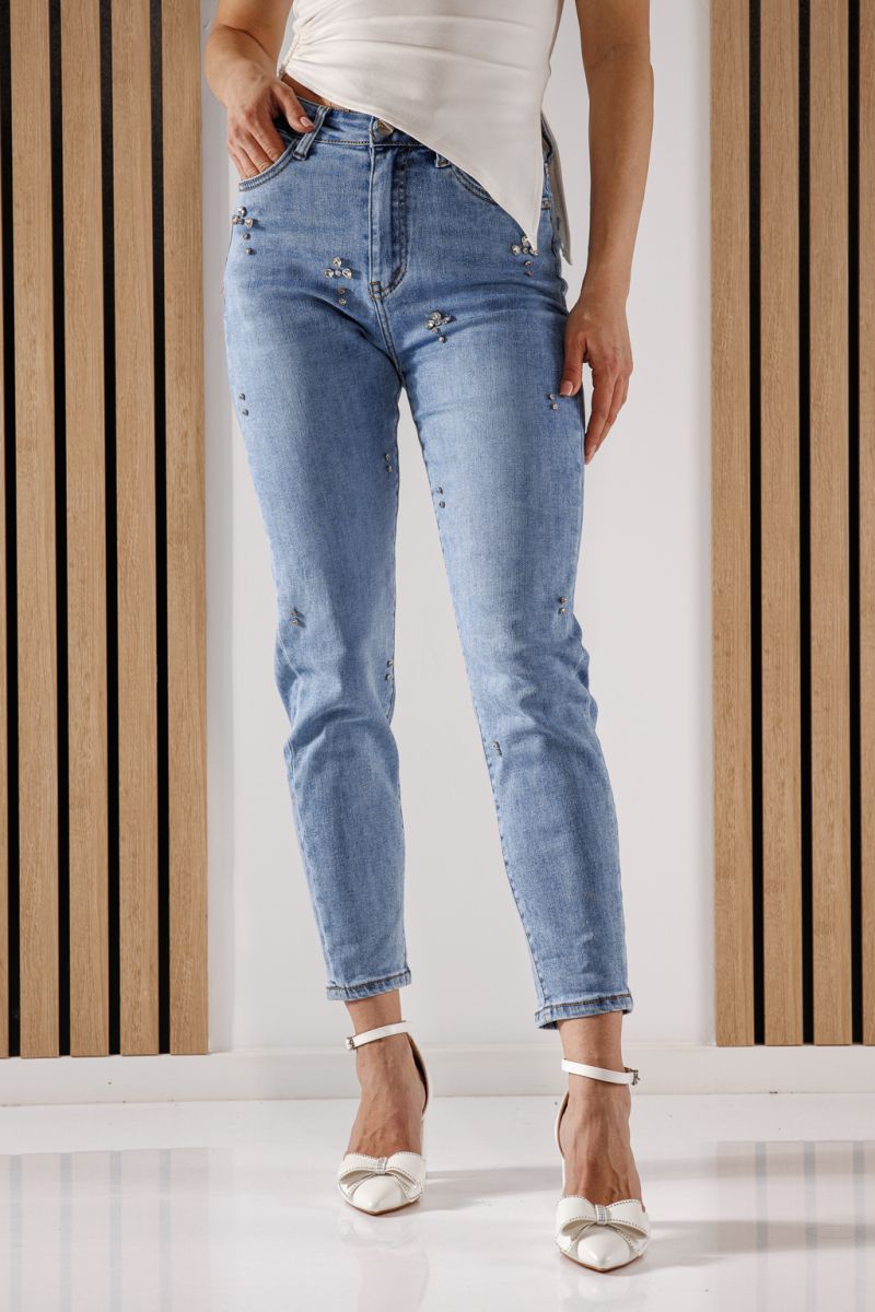 Női Baggy Fit farmernadrág Azaleea kék #A1357