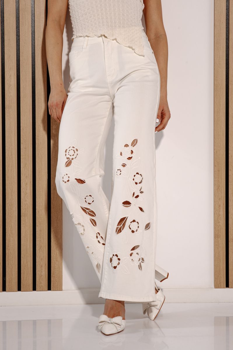 Női trapéz farmer  Akeila fehéri #A1382