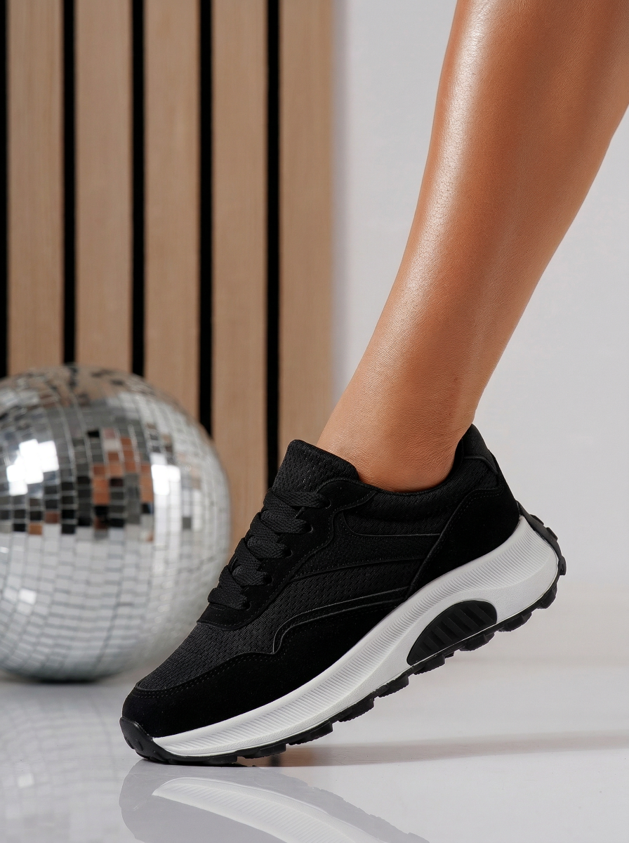 Női sportcipők fekete textil anyagból készült Agatha3 #24581