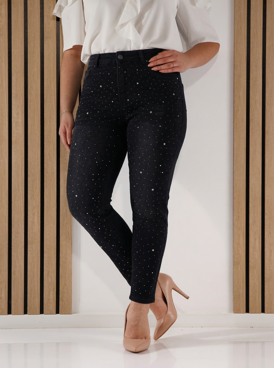 Női Baggy Fit farmer Valeria fekete #A1397