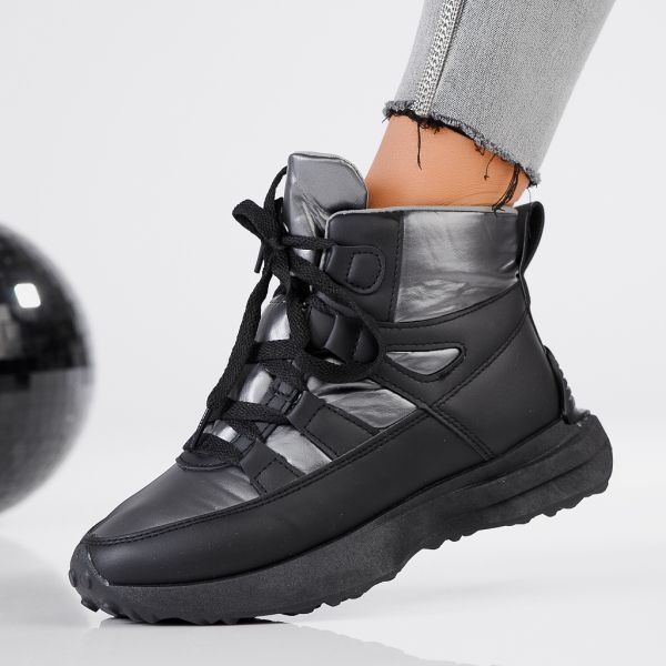 Rory Női Fekete/Szürke Csizma #13011