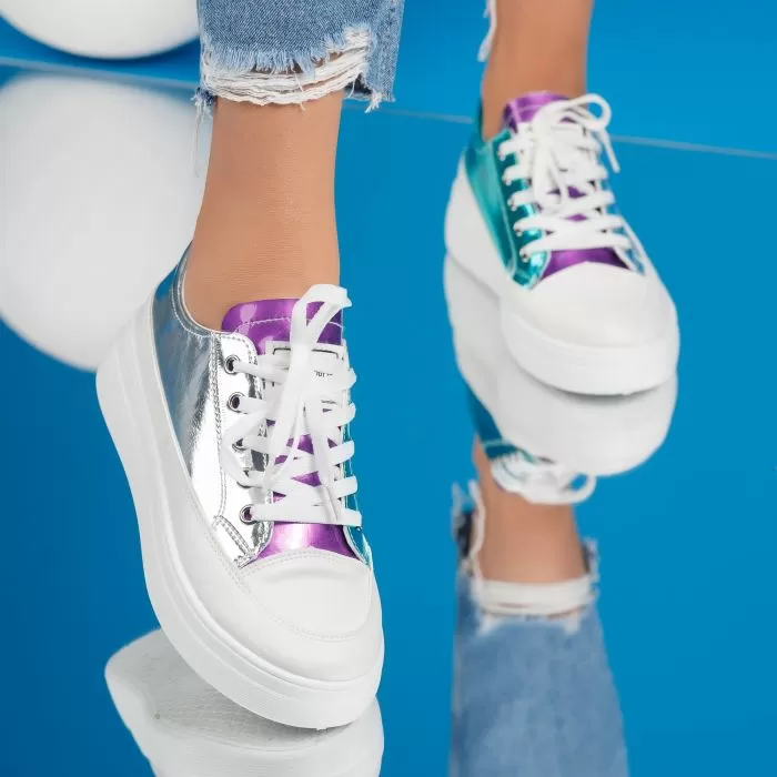 Sophie fehér/Color női sportcipő #9277