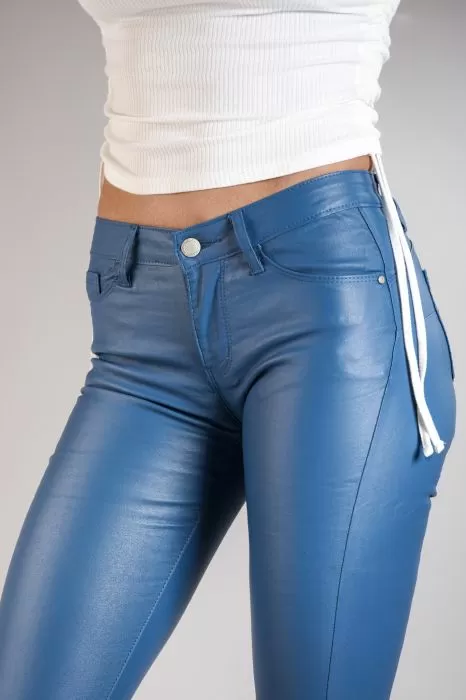 Pantaloni Cerati Dama Nora Bleumarin #A104
