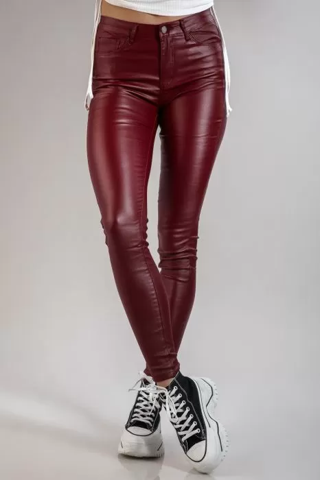 Pantaloni Cerati Dama Nora  Bordo #A109