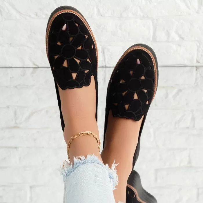 Pantofi Casual Dama Gemma Negri #9827