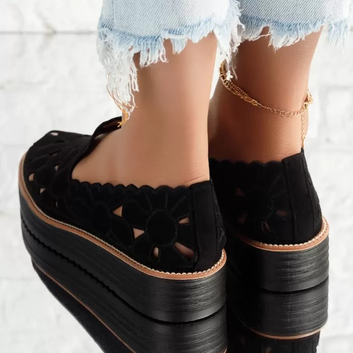 Pantofi Casual Dama Gemma Negri #9827