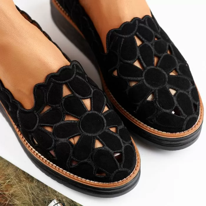 Pantofi Casual Dama Gemma Negri #9827