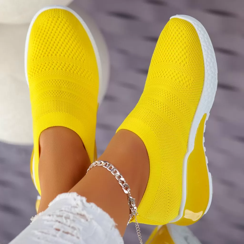 Cassey Női Sárga Sportcipő #10769