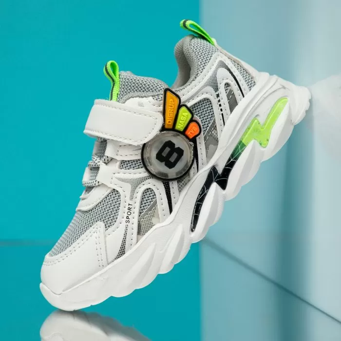 Adidasi Copii cu Luminite Jolie Alb/Verzi #12208