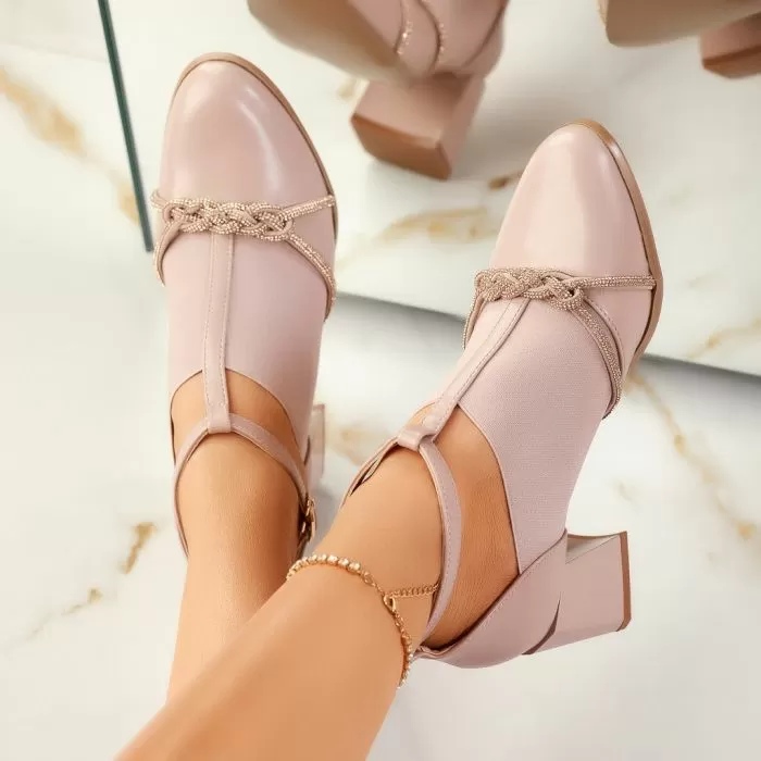 Botine Dama Rose Bej #13512