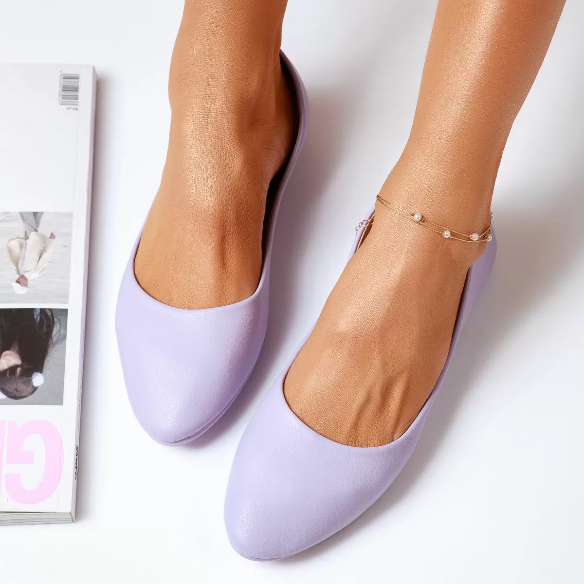 Barbara Női Lila Balerina Cipő #14047