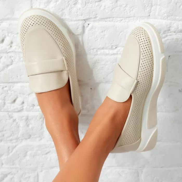 Pantofi Casual Dama Liam Bej #14330