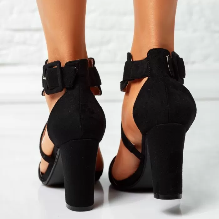Sandale Dama cu Toc Yuvia Negre #14424