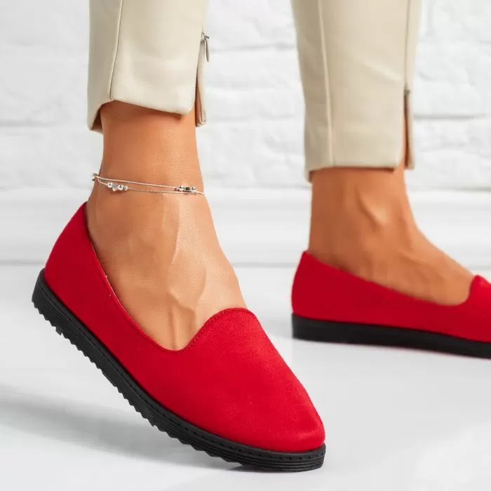 Norbi Női Piros Balerina Cipő #14683