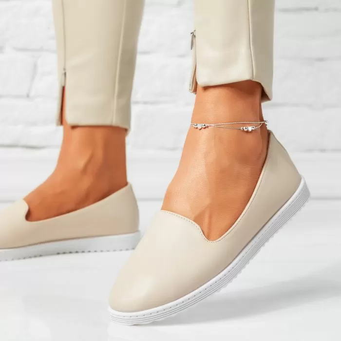 Nova Női Bézs Balerina Cipő #14694