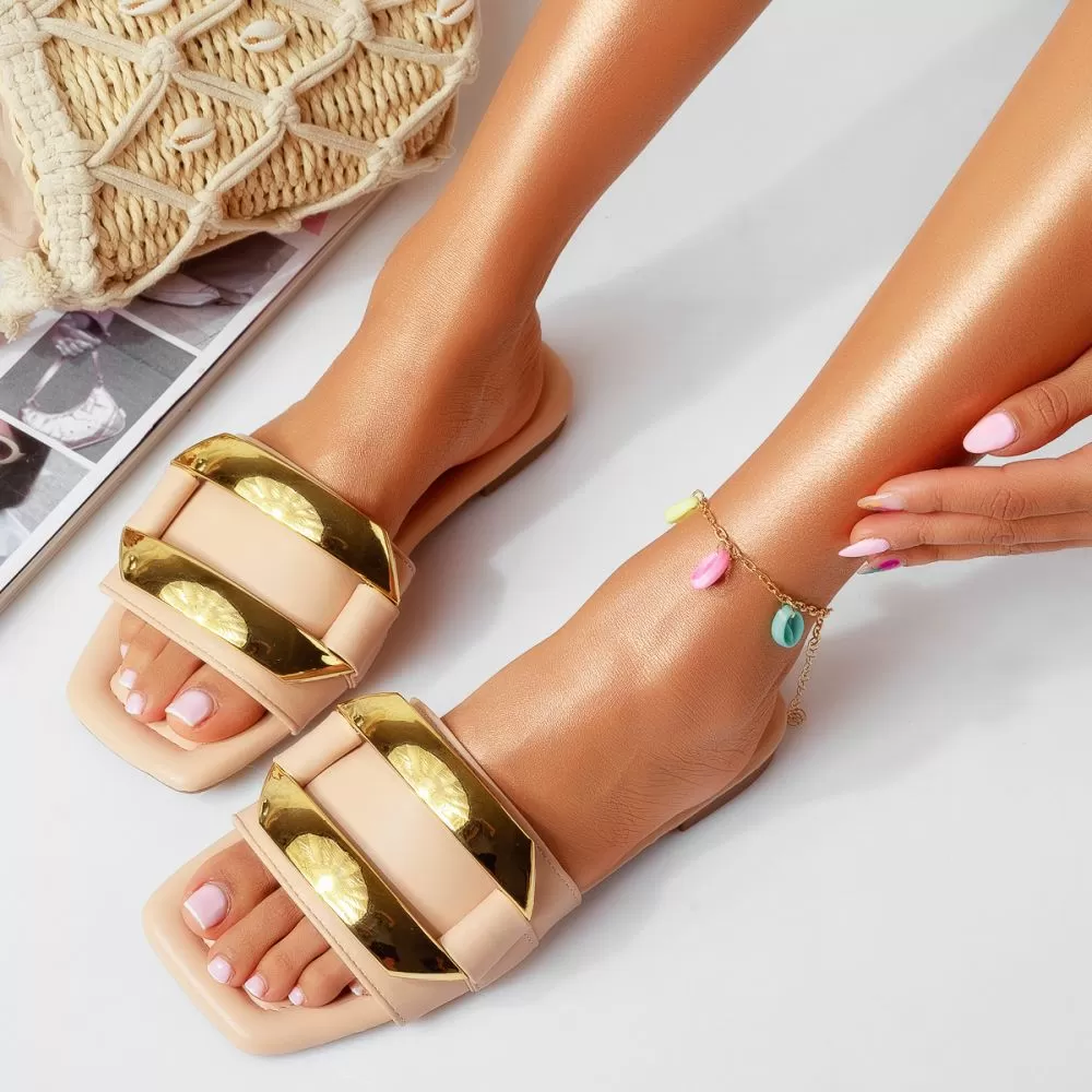 Snow Khaki Női Papucs #15323