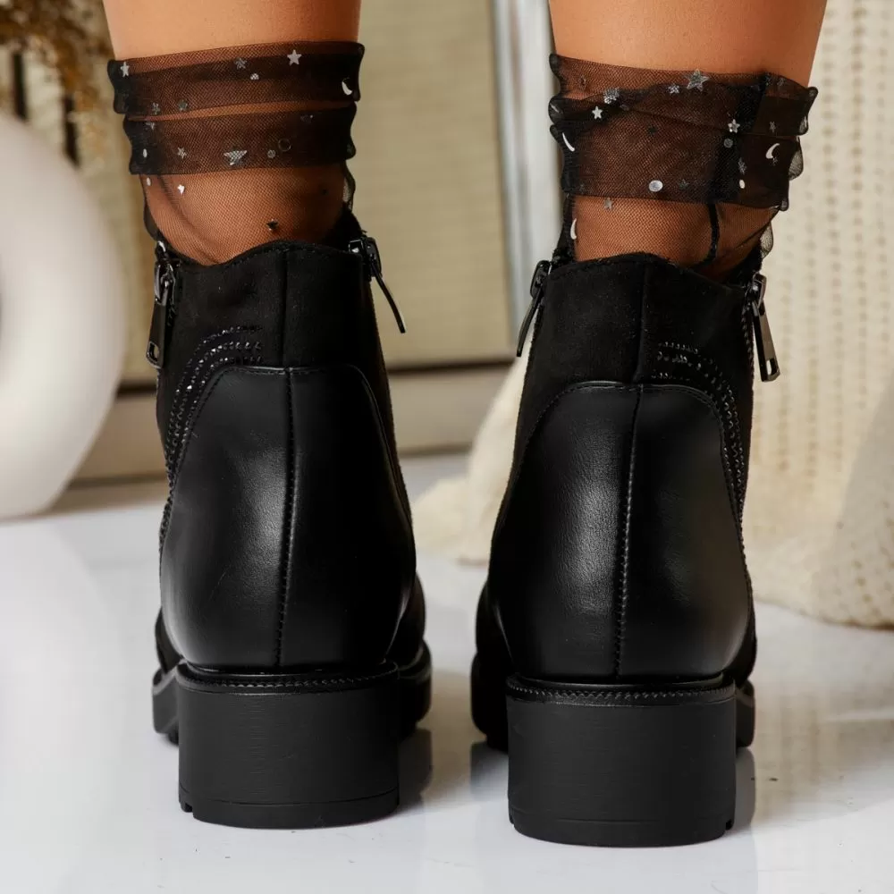 Ghete Dama îmblanite Candy Negre #16968
