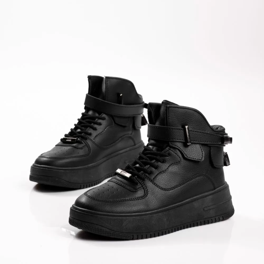 Ghete Dama îmblanite Sport Lucica Negre #17416