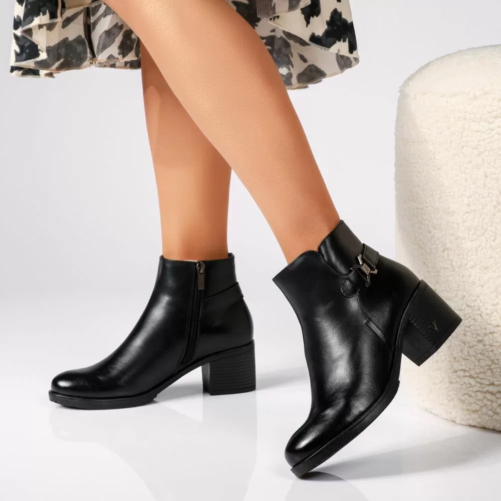 Botine Dama îmblanite Aurelia Negre #17464