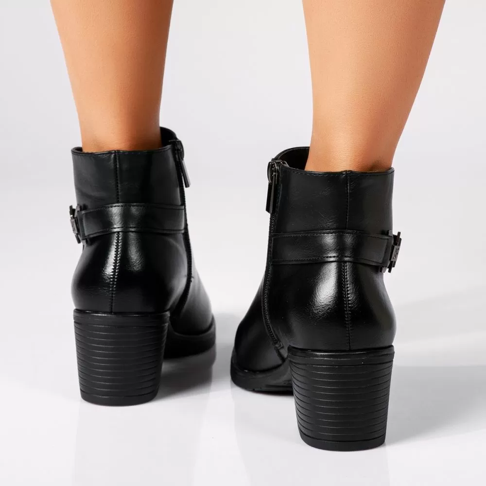 Botine Dama îmblanite Aurelia Negre #17464