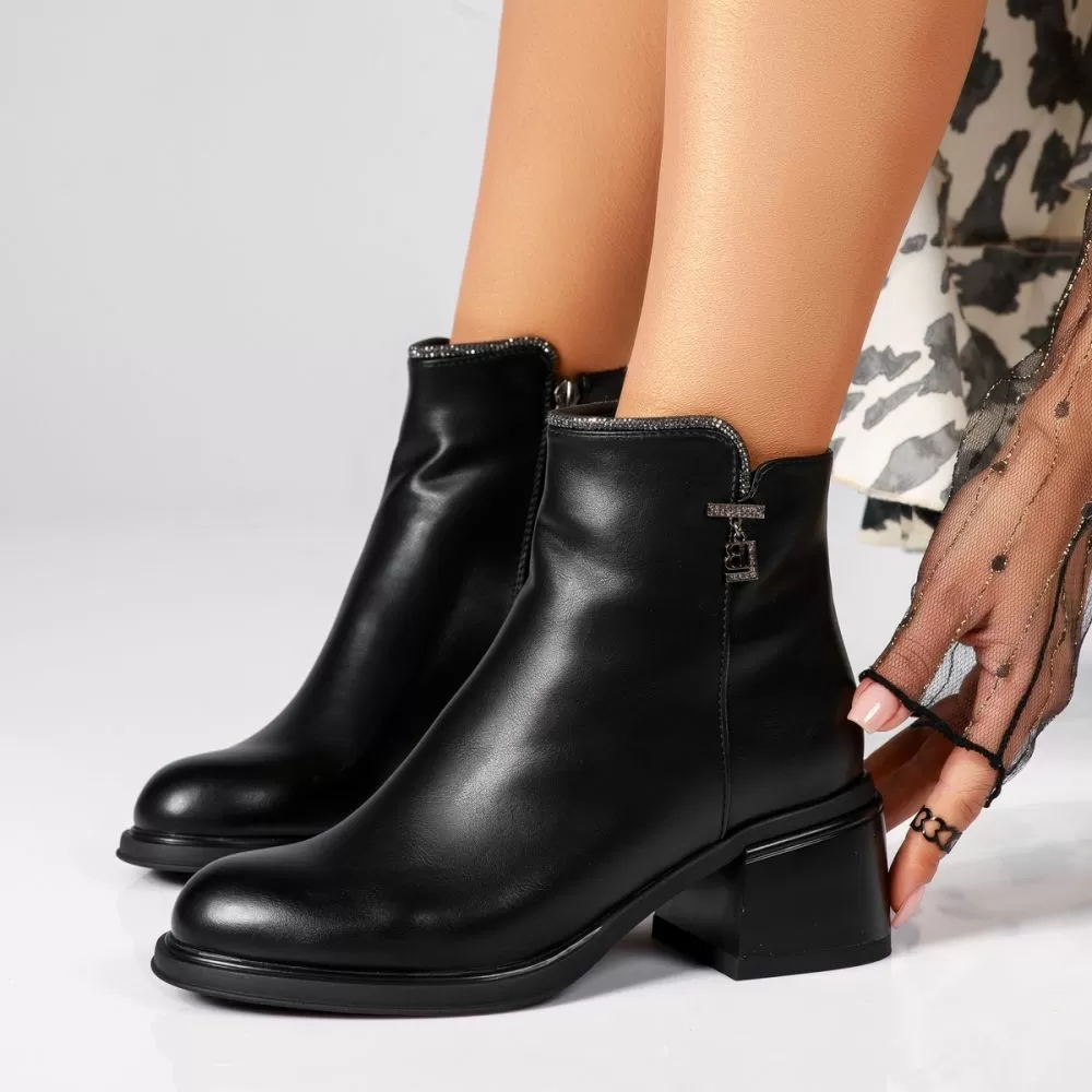 Botine Dama îmblanite Zia Negre #17507