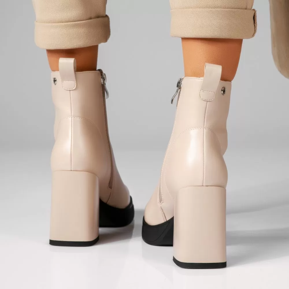 Botine Dama îmblanite Jazzlyn Bej #17510