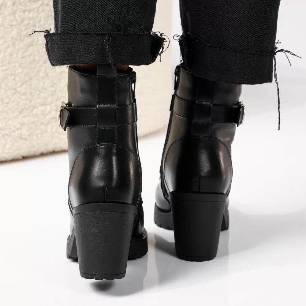 Botine Dama îmblanite Gabriella Negre #17620